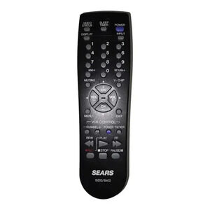 Sears *READ* Model 15502/15402 VCR Remote Control Black Tested